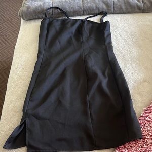 Small body on black dress